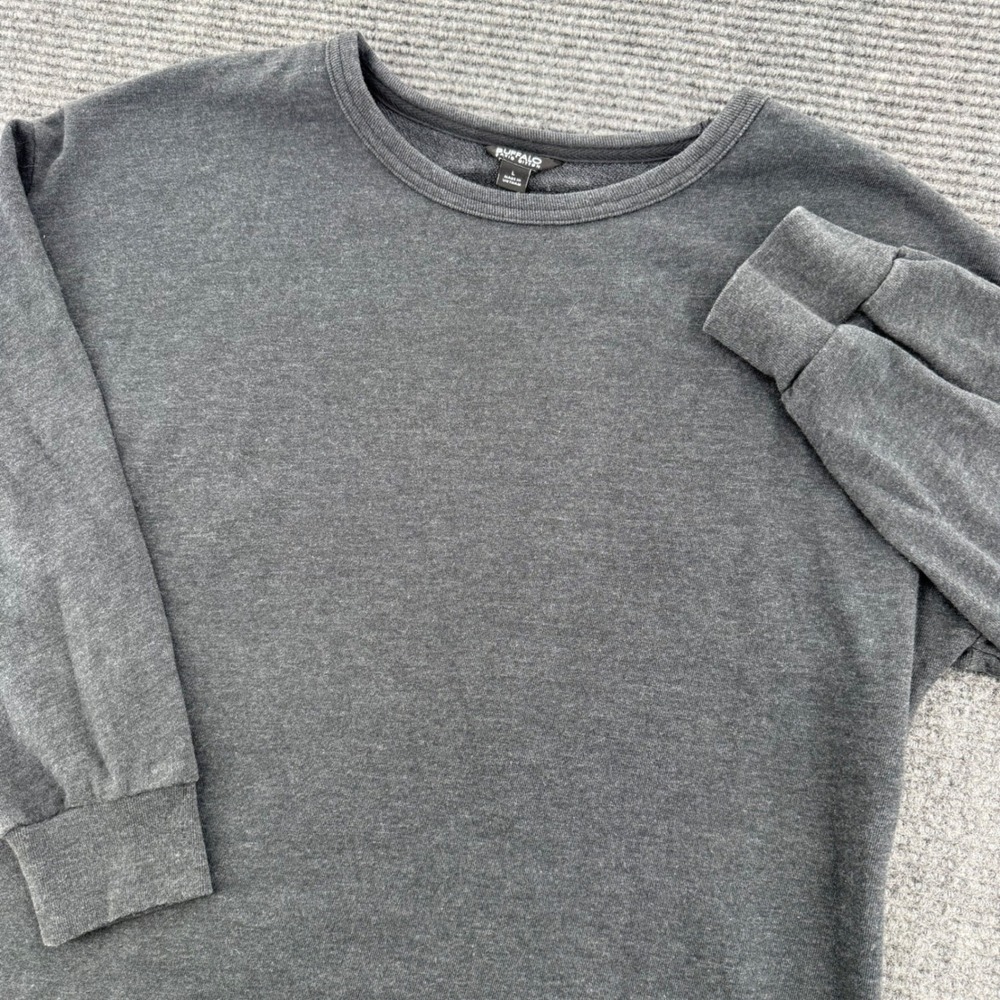 Buffalo David Bitton Womens Large Gray Crewneck Sweatshirt Pullover Long Sleeve